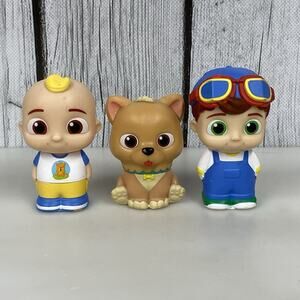 Lot of 3 Cocomelon 2.5" Figures Moonbug Jazwares Coco Melon Cake Toppers